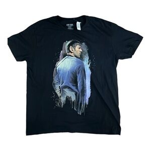 Star Trek Spock Mission New York Men's Short Sleeve Black T-Shirt Size XL New